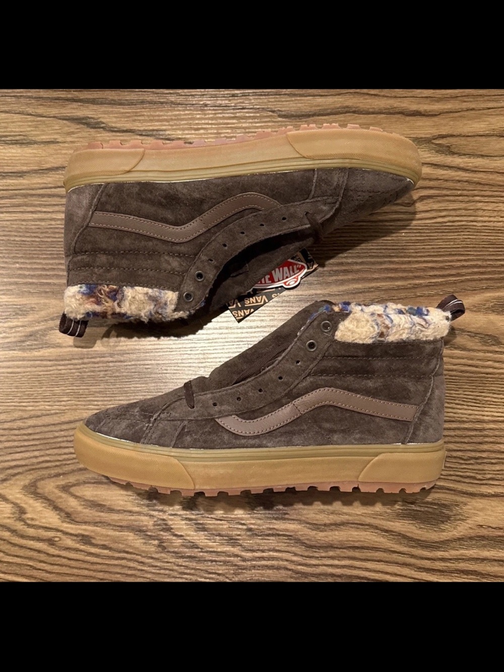 Men’s Size 11.5 Vans Sk8 Hi MTE 1 Sneaker Boot Brown Gum Sherpa Shoes New